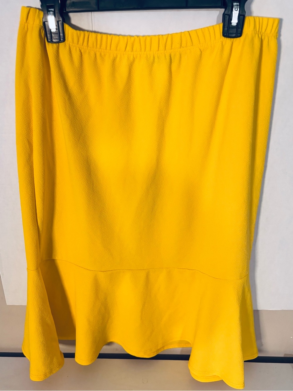 Yellow Ruffle-Hem Women's Skirt
